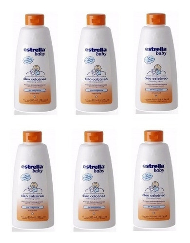 6 Unid Oleo Calcareo Estrella Baby Sin Fragancia 950 ml 0