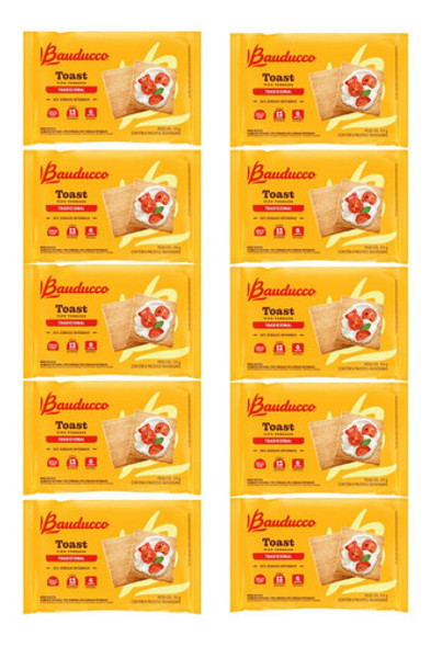 Kit C/10 Torrada Bauducco Cereale Toast Tradicional 128g 0