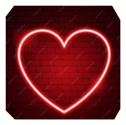 Cartel Neon Led Corazón - Base Acrílico 0