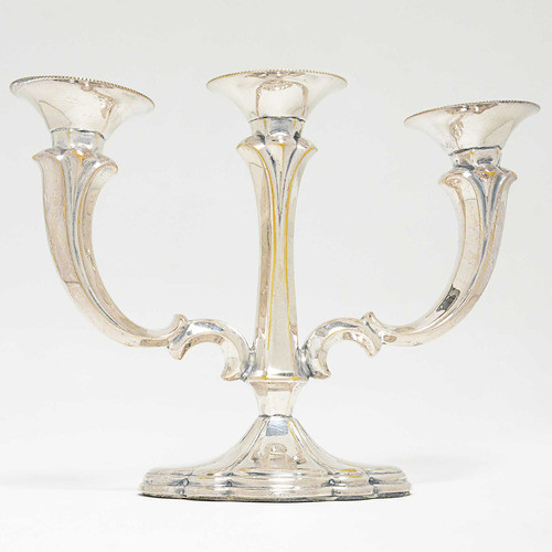 Antigo Candelabro Em Prata 90 Meridional 0