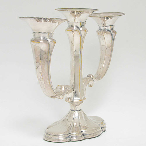 Antigo Candelabro Em Prata 90 Meridional 1