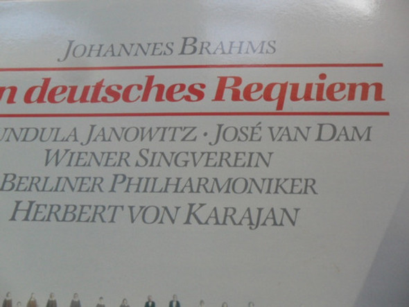 Johannes Brahms Laser Disc Deutches Requiem Von Karajan 1