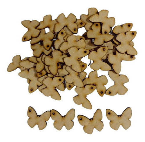 90 Mariposas Fibrofacil Con Perforacion Agujerito 4cm 0