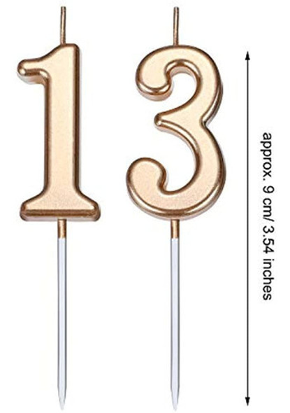 Velas De Cumpleaños Número 13 Velas De Número De Pastel Vela 1