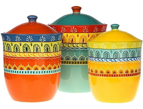 Set Internacional Certificado 3 Piezas Valencia Canister Mul 1