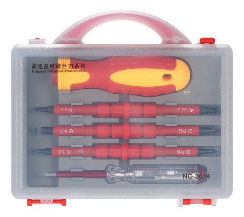 5pcs 500v Chaves De Fenda Isoladas Conjunto Com Fenda Magnét 0