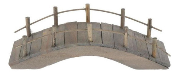 Ponte Em Arco De Madeira Do Jardim De Fadas Ampla 1