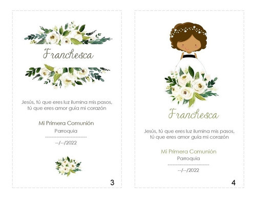 Tarjeta Imprimible Para Confirmación, Comunión 1