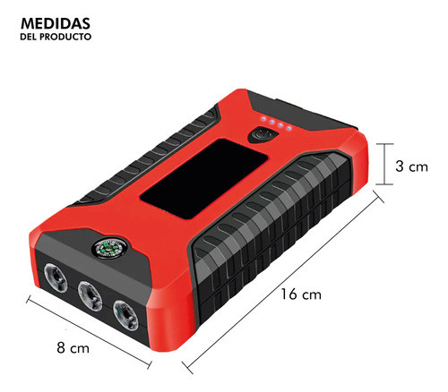 Kit Arrancador Bateria Portatil Usb Auto Con Valija 1