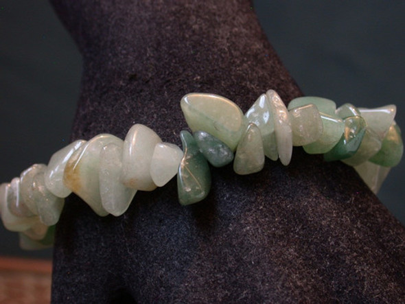 Herm Luli Pulsera Brazalete Piedras Cuarzo Verde Extensible 1