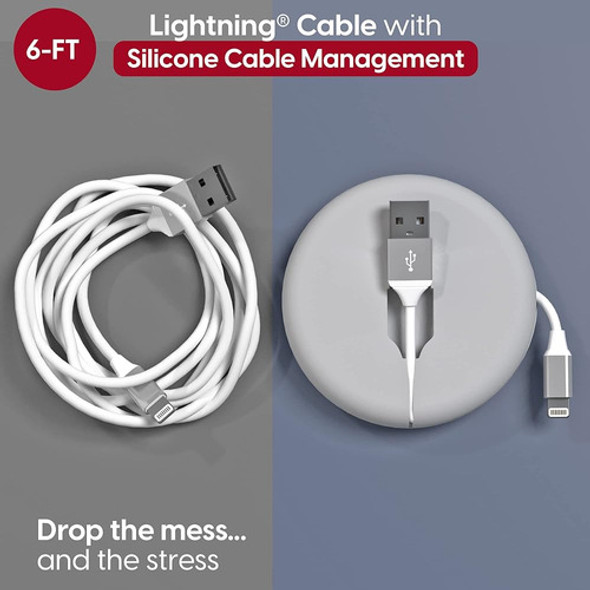 Talk Funciona Cable Lightning A Usb-a Con Soporte De Cable D 1