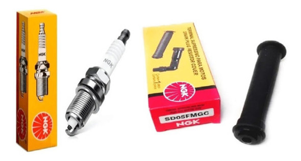 Vela De Ignição Xre300  + Cachimbo Moto Honda Original Ngk 0