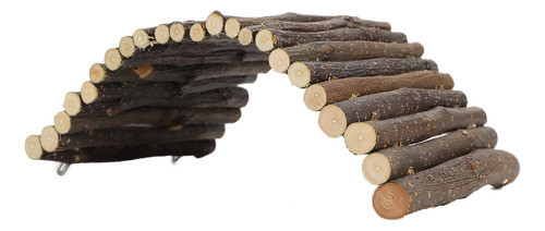 Ponte Em Arco De Madeira Hamster Escada Coelho Pequenos Anim 0