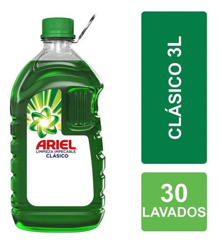 Jabón Liquido Ariel Para Ropa Botella 3 Litros 0
