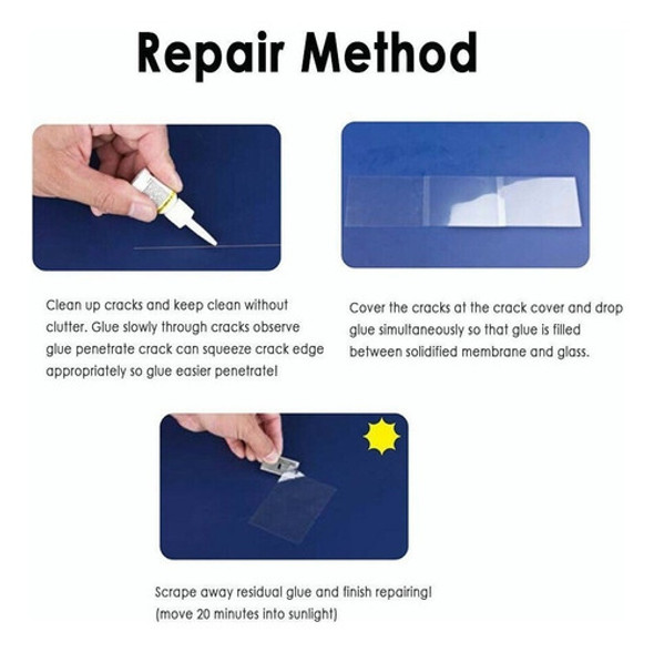 Kit Reparo Conserto Parabrisa Vidro Quebrado Carro Importado 1