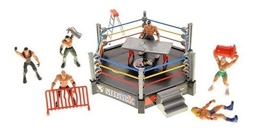 Figura De Juguete De Lucha De Powertrc Set W / Ring (12 Figu 0