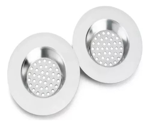 Jogo Kit 2 Ralos Para Pia E Lavatório Aço Inox 0