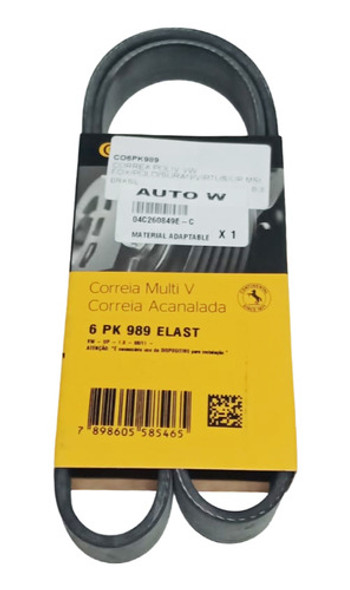 Correa Poli V Volkswagen Fox Suran Msi Golf Contitech 6pk989 0