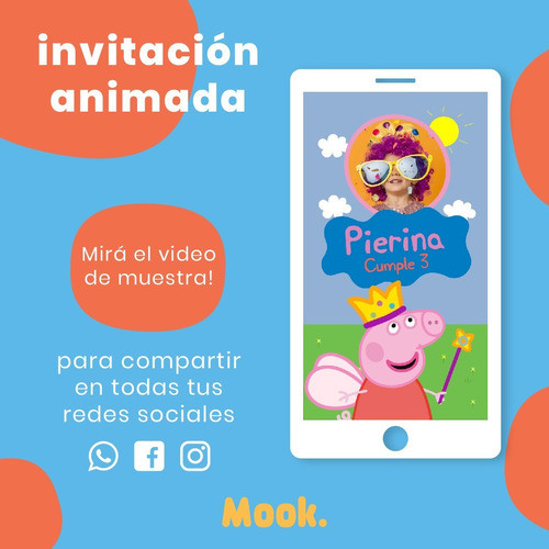 Peppa Pig Hada Invitación Animada En Video Digital 1
