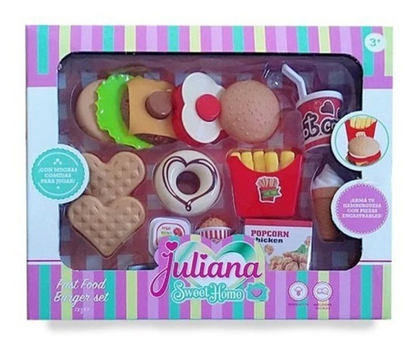 Set Comida Fast Food Hamburguesa Juliana 0