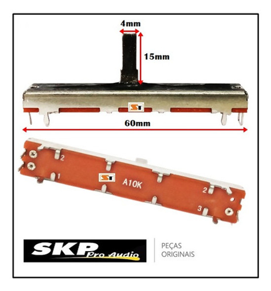 3 Potenciometro Deslizante Mesa De Som Skp Pro Audio Vz100ii 1