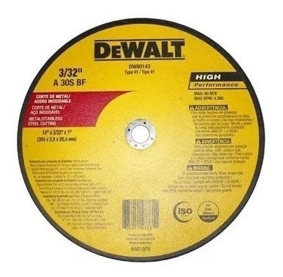 Disco Dewalt 350x3.2x25.4mm P/sensitiva - Ynter 0