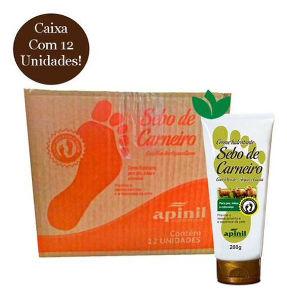 Creme Sebo De Carneiro Com Óleo De Argan E Cacau 190g Apinil 0