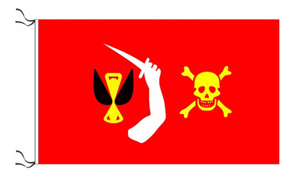 Bandera Pirata Cristopher Moody Diseño Histórico  90x150cm 0 Bandera Pirata Cristopher Moody Diseño Histórico  90x150cm 0