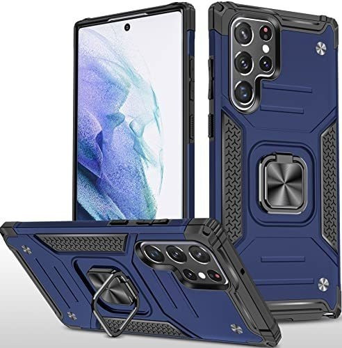 Funda Para Galaxy S22 Ultra Grad.militar C/anillo  Nice Blue 0