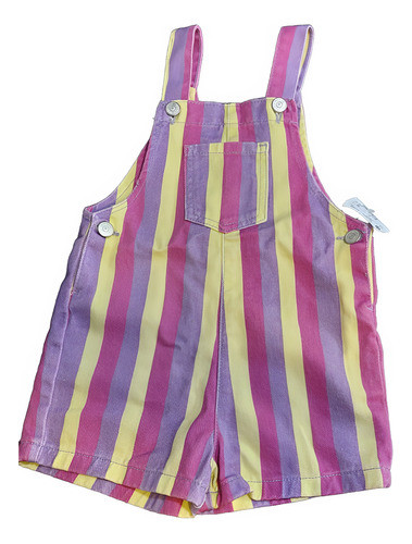 Enterito Jardinero Denim De Renner Niña Nuevo Sin Uso Rayado 0