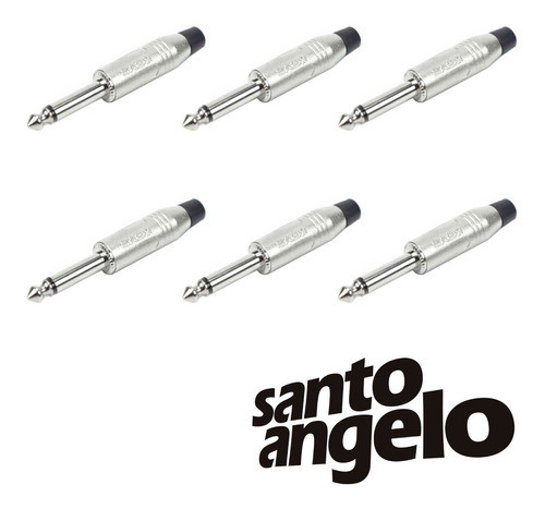 Kit C/ 10 Plugs Conectores P10 Mono Santo Angelo Sa2x 1