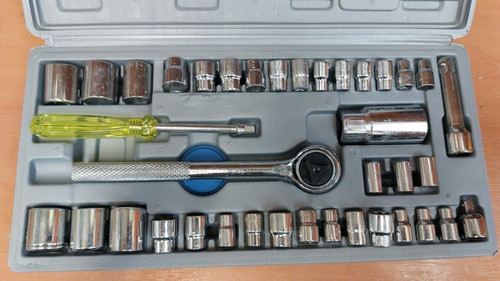 Caja De Herramientas Con Estuche Juego Llave Tubo Kit 40 1