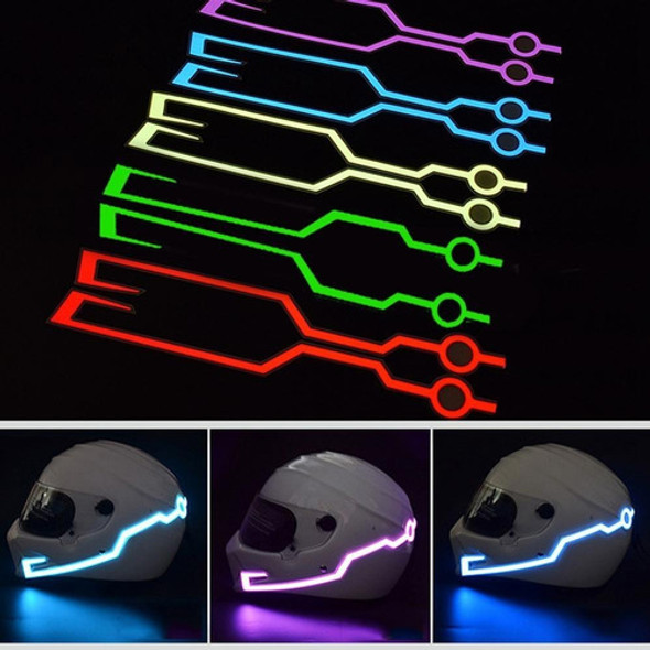 Cintas Tiras Led Adhes.+ Porta Pilas Casco Moto Seguridad T7 1