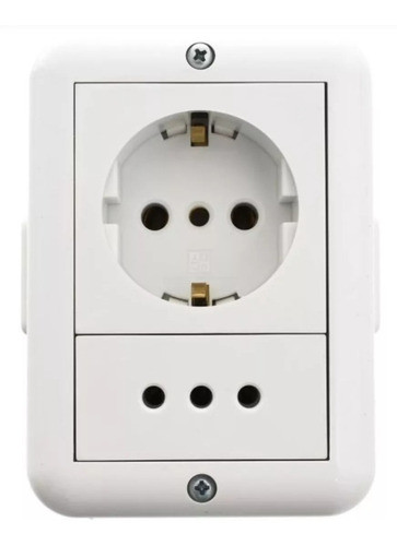 Caja Exterior Reggio Molveno Schuko Y Toma Cte Blanco 0