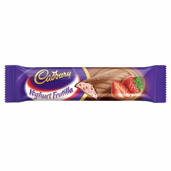 Cadbury Chocolate Bar Yoghurt Frutilla Strawberry, 27 g / 0.95 oz (box of 12)