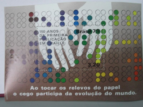 Bloco - Selo - 150 Anos Da 1º Publicação Em Braille - 1979 0