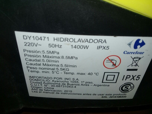 Repuestos Hidrolavadora 10471 Genérica Por Separado 1