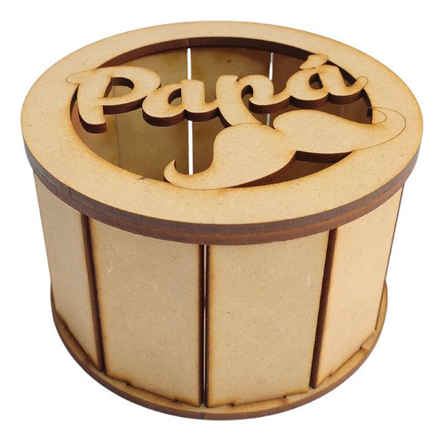Caja Redonda Dia Del Padre, Frases Papa Fibrofacil Pack X10u 1