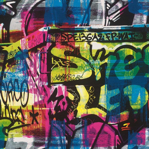 Papel Vinilico Importado Rasch Kids & Teens Grafiti 291506 0