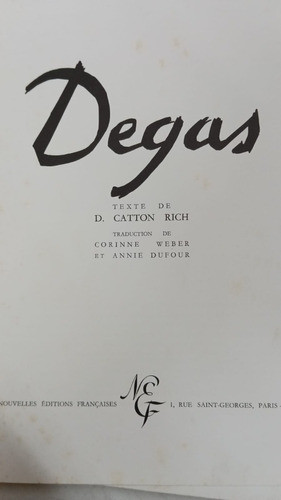 Libro Degas C/ 48 Reproducciones Texto Catton Rich - Frances 1