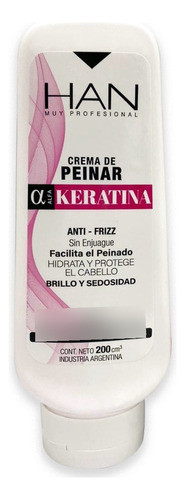 Han Enjuague + Crema + Mascara Keratina Fortalece +kit Peine 1