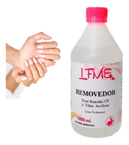 Removedor De Esmalte Uv Y Uñas Acrilicas 1 Litro Anmat Lfme 0
