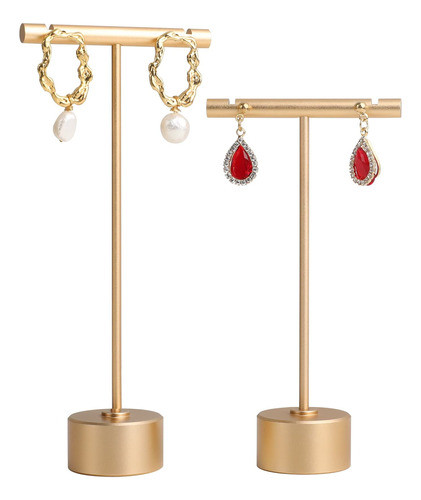 Exhibidores De Joyeria En Metal Para Aros (2un) Dorados 0
