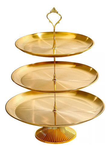 Cup Cake Tower De Aço Inoxidável, Bandeja De 3 Níveis 0