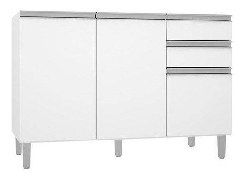 Balcão Cozinha Com Tampo 120cm Branco Poliman 0