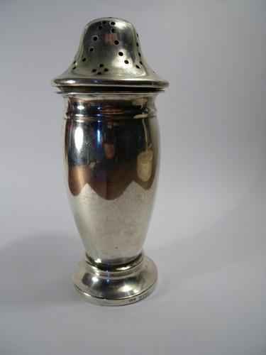 Salero Antiguo En Plata Maciza 925 Ingles Gran Tamaño. 0