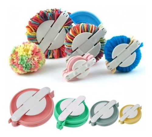 Aparelhos Manual Faz Fazer Criar Tear Enrolar Pompom Lã. 1