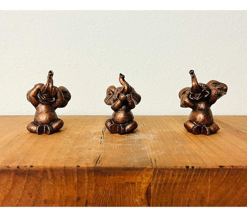 Nature's Mark 3 Baby Elephants See No Evil Speak No Evil Hea 1