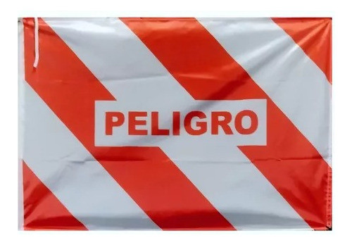 Bandera Peligro 50 X 70 Cm Reforzada Ribeteada Vial En Bolsa 0