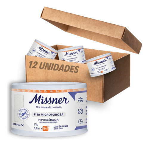 Fita Cirúrgica Micropore Hipoalérgica 2,5cmx10m - 12 Uni 0